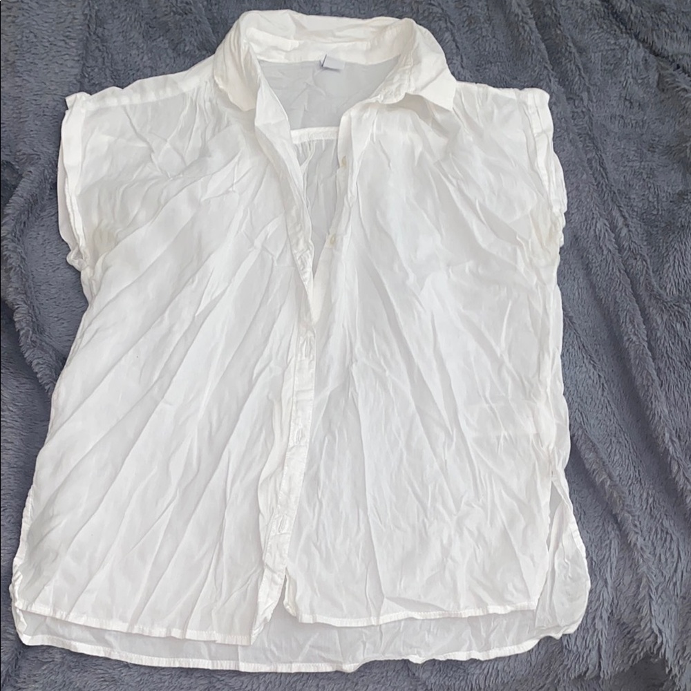 Old Navy White Button Down Shirt Relaxed Fit
